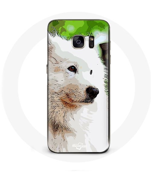 Coque pour Samsung Galaxy S6 Chien Samoyède Blanc Maniacase