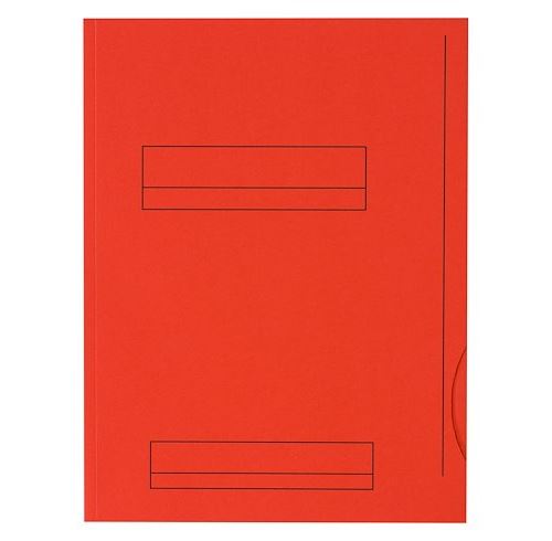 Chemises Dossier 2 Rabats Fast 24 X 32 Cm Rouge Vif - Paquet De 50