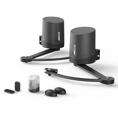Non Communiqué Noir / Gris Foncé Kit Motorisation Portail Battant Avidsen Orane Connect 2 Moteurs À Bras Articulés 24 V