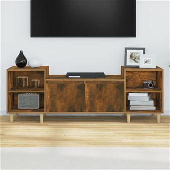 Meuble TV Gris béton 30,5x30x60 cm Bois d’ingénierie | Leroy Merlin