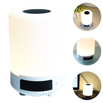 Lampe de Chevet avec Chargeur Sans Fil FONGWAN Dimmable, Rotation  Multi-angle, Support Téléphone Pliable - Blanc