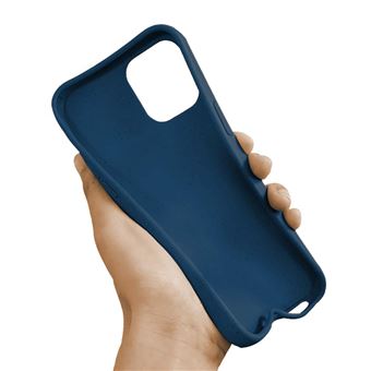 Coque iPhone 13 Silicone Biodégradable-Bleu
