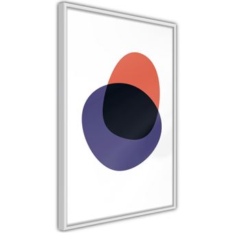 Affiche Murale Encadrée "White, Orange, Violet and Black" 30 x 42 cm Blanc - 1