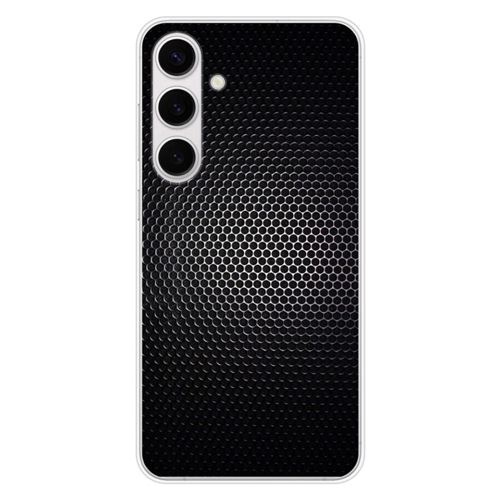 Coque en silicone imprimée compatible Samsung Galaxy S24 FE Dark Metal