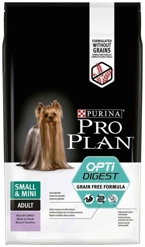 Meilleurs prix pour PRO PLAN Sensitive Digestion No Grain Small & Mini Adult à la Dinde - Croquettes pour chien-
