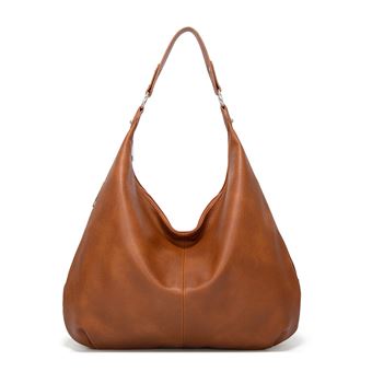 Sac à Main Carré AULENTTI Cuir Véritable Noir - 2 Façons, Bandoulière Amovible