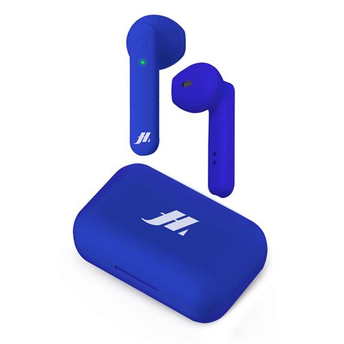 TWS Beat – Écouteurs Twin avec marche-arrêt automatique et station de charge Bleu