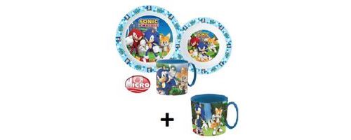 Service de Table Sonic pour Enfant + un mug 350 ML