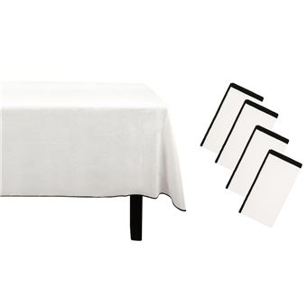 Xinvery Nappe D'Anniversaire Noire 15 Ans Garçon Fille - Chemin De Table Antidérapant 180x35 Cm - Protection Table Lavable