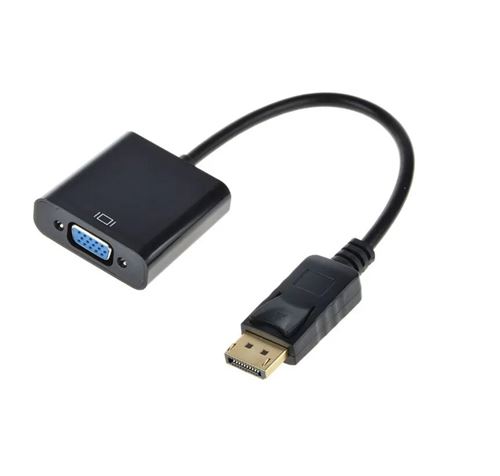 Adaptateur DisplayPort mâle vers VGA femelle - Noir - pour écran moniteur HDTV, MacBook, projecteur - Straße Tech ®