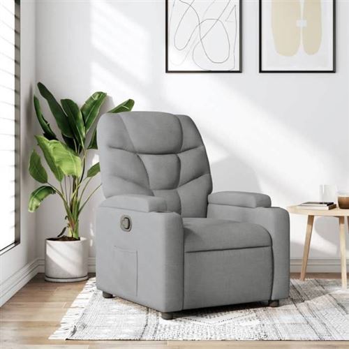 Non Communiqué Gris Vidaxl Fauteuil Réglable Tissu Clair