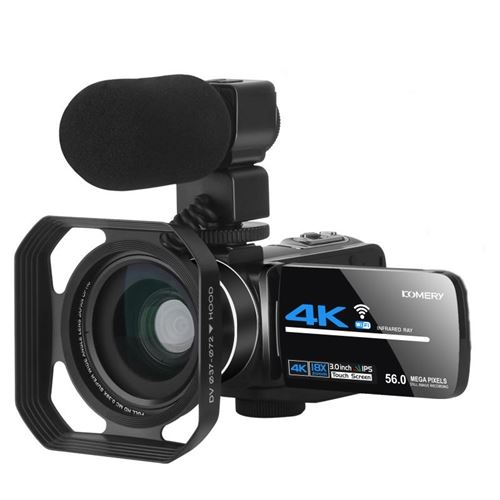YONIS - Caméscope Numérique - 4K - Zoom 18X - Noir - Image 3
