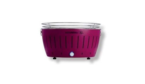 LotusGrill - Barbecue XL LILAS avec piles et câble d'alimentation USB