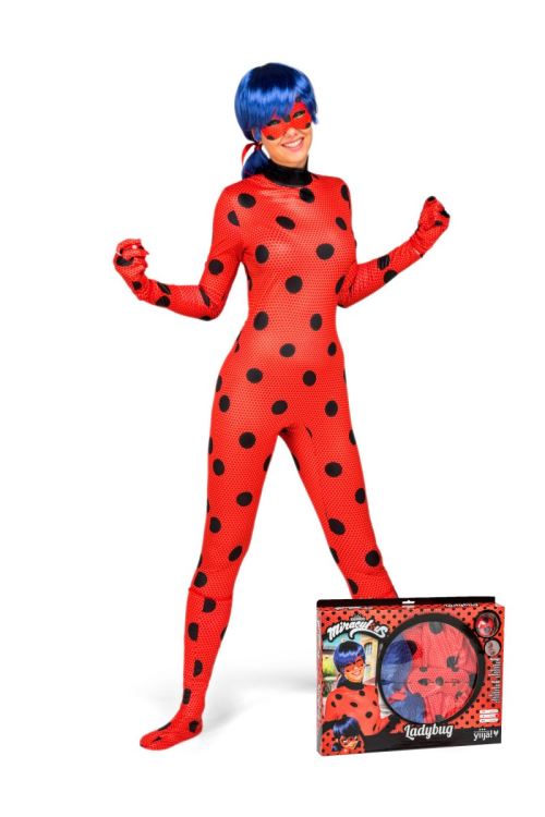 Coffret Déguisement + Perruque Ladybug™ Miraculous™ Adulte - Rouge - XS