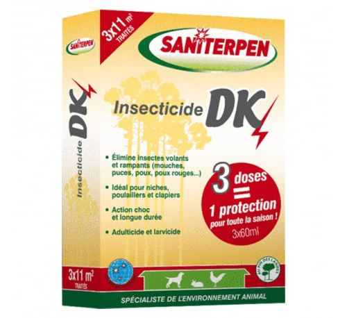 Insecticide d'extérieur dk+ saniterpen boîte 3 doses de 60 ml