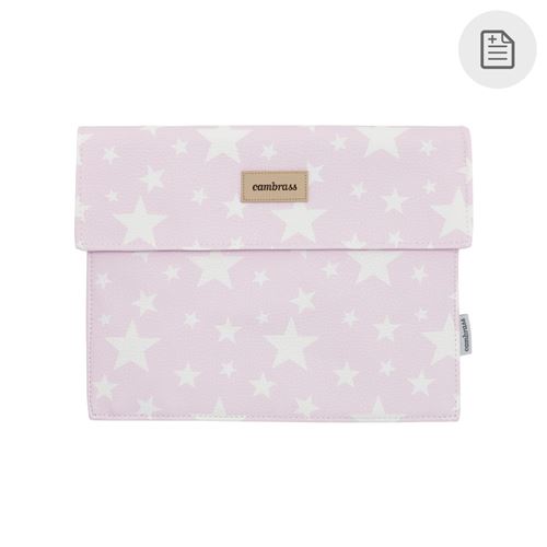 Protège-Carnet De Santé Etoile Rose 3X17X25 Cm