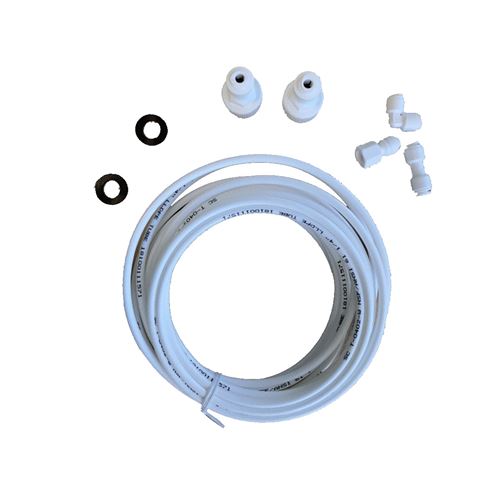Kit lyre arrivee d'eau : tuyau (6m) + raccords UKT001 Réfrigérateur, congélateur 484000008590, C00379990 WPRO AEG, ARISTON HOTPOINT, DE DIETRICH, NEFF, SAMSUNG, DAEWOO, ARTHUR MARTIN ELECTROLUX, HAIER - 125878