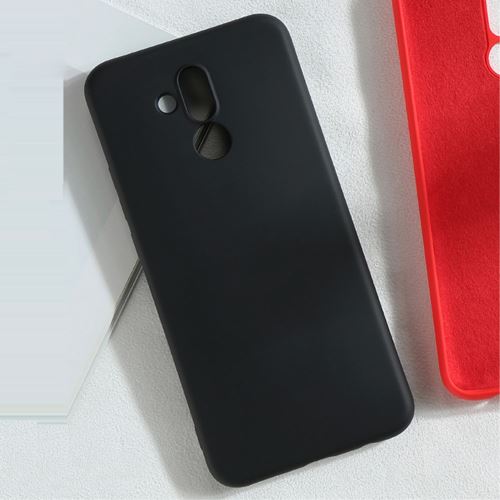 Coque en silicone liquide anti-goutte noir pour votre Huawei Mate 20 Lite/Maimang 7