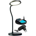 Lunartec : Lampe de bureau tactile avec LED variable et chargeur compatible Qi