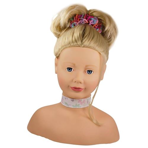 Gotz - Tête à coiffer et à maquiller, 58-pcs., blonds, yeux bleus