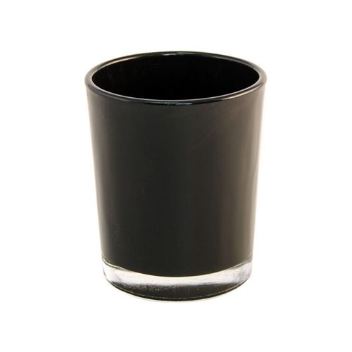 bougeoir noir brillant 5.6x6.5cm