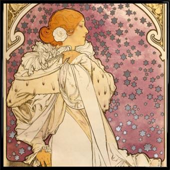 Poster Reproduction Encadre Alphonse Mucha Sarah Bernhardt La Dame Aux Camelias 16 40x40 Cm Cadre Plastique Noir Poster Affiche Encadre Top Prix Fnac