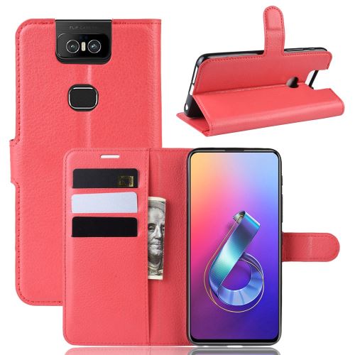 Etui en PU rose pour votre Asus Zenfone 6 ZS630KL