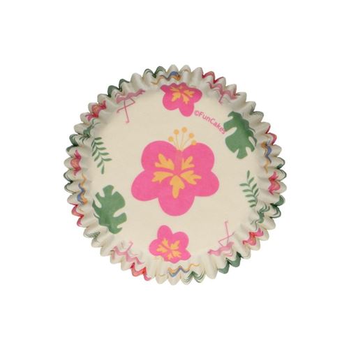 48 caissettes à cupcakes tropical - Coloris : JauneF84215