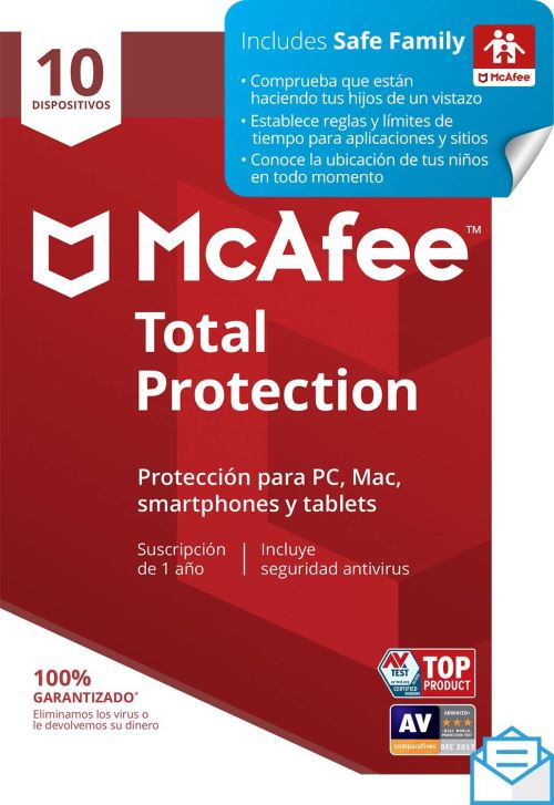 Software antivirus mcafee 2018 total protection 10 dispositivos pc/mac/ios/androi