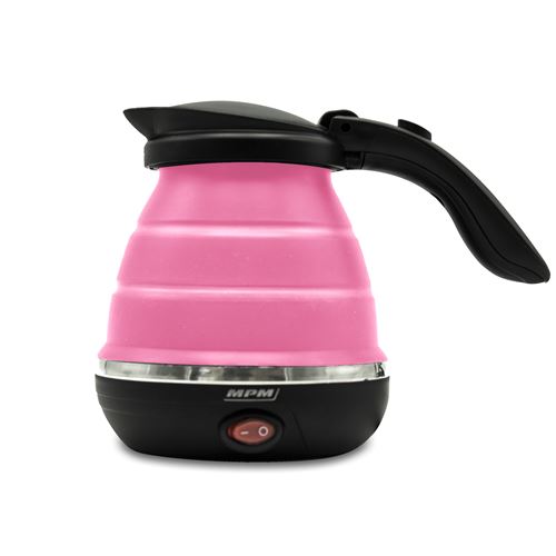 MPM MCZ-73/C1 Bouilloire électrique pliable, résistance circulaire, couvercle automatique 750W Rosa