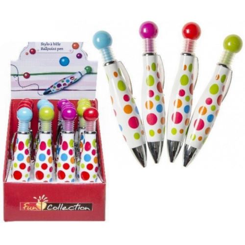 1 Stylo A Bille Boule Rond Colore Scolaire Papeterie