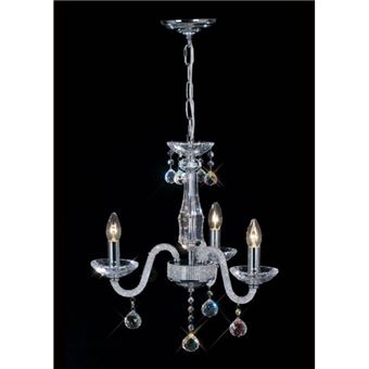 Suspension Amora 3 Ampoules chrome poli/cristal - 1