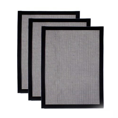 3pcs BBQ Grill Mat Mat Pad en fibre de verre à revêtement antiadhésif Grill Pad Grill feuille outil_Kiliaadk1434