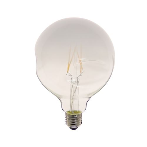 Ampoule LED Globe (G125) Irrégulière au verre lacté, culot E27, 6W cons. (48W eq.), 600 lumens, lumière blanc chaud