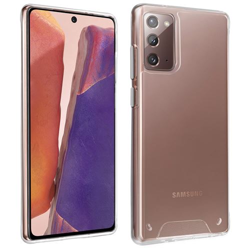 Avizar Coque pour Galaxy Note 20 Coins Bumper Antichoc Collection Cristal Transparent