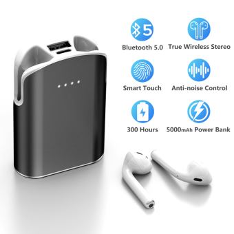 Oreillette Bluetooth Mono V5.2 - Léger, Confort 360°, 20h D’autonomie, Parfait Pour Appels Et Sport