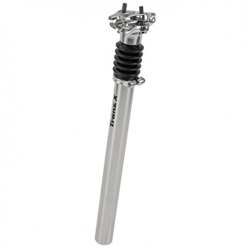 TranzX Tige de selle ressort 350 x 27,2 mm aluminium argent