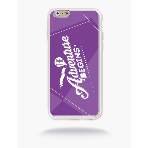 Coque The Adventure Begins Fond Mauve Compatible Apple Iphone 6 Silicone Blanc Mat