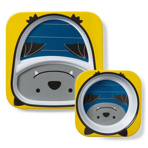 Kit assiette + bol zoo - chauve souris