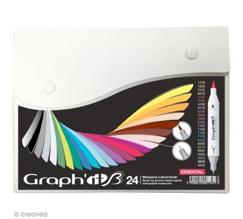 Set de 24 marqueurs graph'it brush essential - graph it