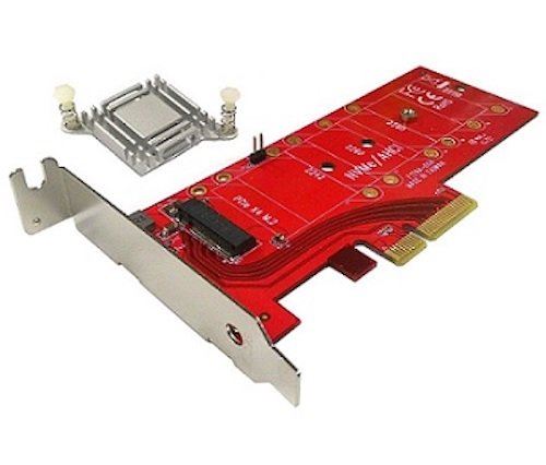Lycom DT-129A Adaptateur pour PCIe 3.0 x 4 SSD M.2 NVMe 110 mm haute puissance