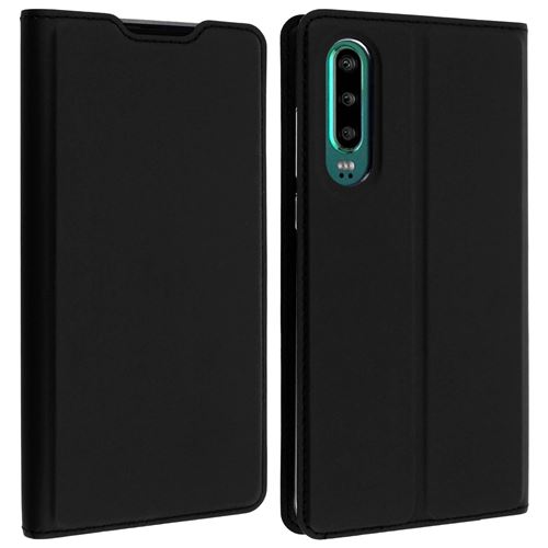 Housse Huawei P30 Étui Porte-cartes Fonction Stand Dux Ducis noir