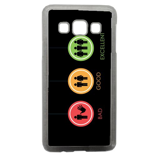 Coque Logo Women Bad Good Feu Tricolor Compatible Samsung Galaxy A3 Transparent