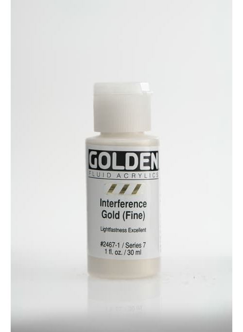 Peinture acrylic fluids golden vii 30ml interference or fin - golden