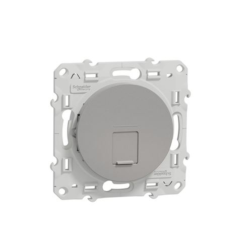 Schneider Aluminium Prise Rj45 Odace Grade 3 (Multimédia) Stp - Electric - S530476