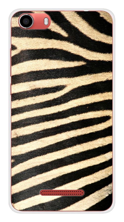 Coque en silicone imprimée compatible Wiko Lenny 2 Zèbre