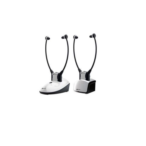 Pack 2 Casques Tv Geemarc Cl7350 - Opti Amplifie Avec Entree Optique - Jusqua 125db - Pack Duo 2