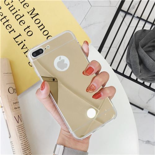 Coque en TPU miroir or pour votre Apple iPhone 8 Plus/7 Plus 5.5 inch