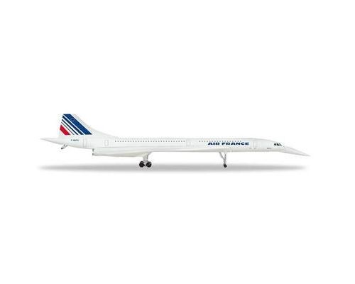 Miniatures montées - Concorde Air France nez baissé 1/500 Herpa
