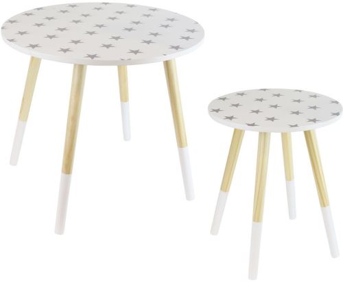 Tables gigones motif Etoiles (Lot de 2)
